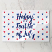 7月4日赤白青星パーティーランチョンマット ペーパーパッド (折り畳み)