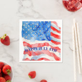 7月4日赤白青星 スタンダードカクテルナプキン (インサイチュ)