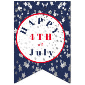 7月4日赤白青星 バンティングフラッグ (第1の旗)