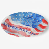 7月4日赤白青星 ペーパープレート (アングル)