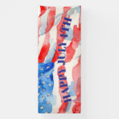 7月4日赤白青星 横断幕 (縦)