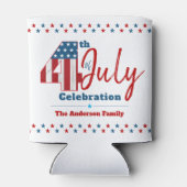 7月4日赤白青星USA国旗 缶クーラー (裏面)