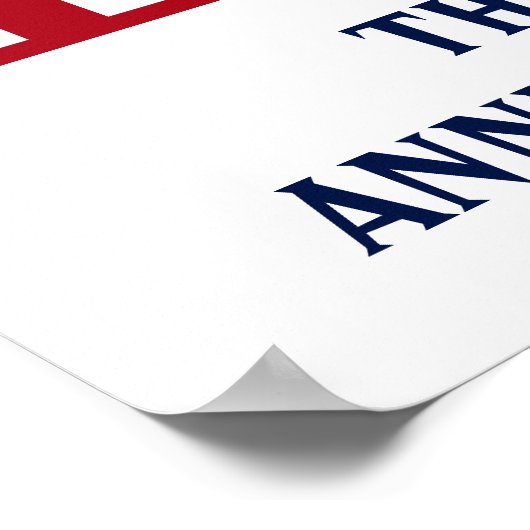 7月4日赤白青独立記念日 ポスター (角)