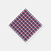 7月4日赤白青網愛国心 スタンダードカクテルナプキン (角)