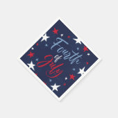 7月4日赤白青花火パーティー スタンダードカクテルナプキン (角)