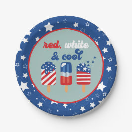 7月4日赤白青誕生日 ペーパープレート