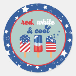 7月4日赤白青誕生日 ラウンドシール