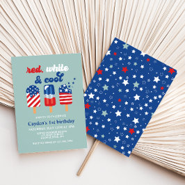 7月4日赤白青誕生日 招待状