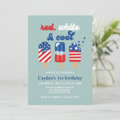 7月4日赤白青誕生日 招待状 (スタンド正面)