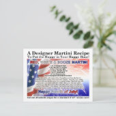 7月4日赤、白ブーゼマルティーニレシピはがき ポストカード (スタンド正面)