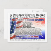 7月4日赤、白ブーゼマルティーニレシピはがき ポストカード (正面/裏面)