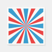 7月4日赤、白、青の日が差すこと スタンダードカクテルナプキン (正面)