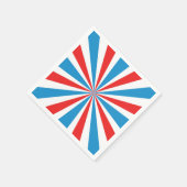 7月4日赤、白、青の日が差すこと スタンダードカクテルナプキン (角)