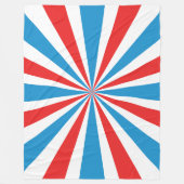 7月4日赤、白、青の日が差すこと フリースブランケット (正面)