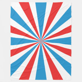 7月4日赤、白、青の日が差すこと フリースブランケット