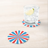 7月4日赤、白、青の日が差すこと ペーパーコースター (インサイチュ)