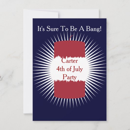 7月4日赤、白、青 招待状 (正面)