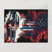 7月4日車クラシックはがき ポストカード (正面)