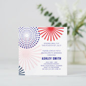 7月4日週末の独身最後の女友達パーティー招待状 招待状 (スタンド正面)