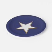 7月4日金ゴールドブルーホワイトスター愛国心 ペーパープレート (アングル)