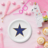 7月4日金ゴールドブルー愛国的スター ペーパープレート (パーティー)