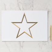 7月4日金ゴールドホワイトスター紙ランチョンマット ペーパーパッド (インサイチュ)