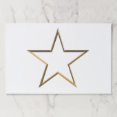 7月4日金ゴールドホワイトスター紙ランチョンマット ペーパーパッド (正面)