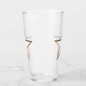 7月4日金ゴールド白い愛国的なスター飲酒 タンブラーグラス (左)