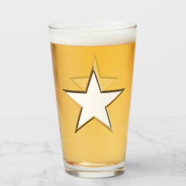 7月4日金ゴールド白い愛国的なスター飲酒 タンブラーグラス