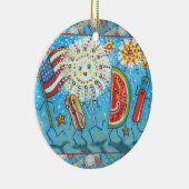 7月4日集団、パレード&花火ホリデー セラミックオーナメント (右)
