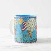 7月4日集団、パレード&花火ホリデー ツートーンマグカップ (正面左)