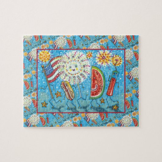 7月4日集団,パレード&花火大会 ジグソーパズル (横)