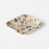 7月4日魚釣り愛好家のための独立記念日パーティー ペーパープレート (傾斜あり)