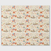 7月4日魚釣り愛好家のための独立記念日パーティー ラッピングペーパー (フラット)