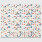 7月4日魚釣り愛好家のための独立記念日パーティー ラッピングペーパー (フラット)