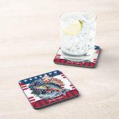 7月4日魚釣り愛好家のための独立記念日 コースター (右側)