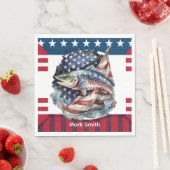 7月4日魚釣り愛好家のための独立記念日 スタンダードランチョンナプキン (インサイチュ)