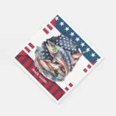 7月4日魚釣り愛好家のための独立記念日 スタンダードランチョンナプキン (角)