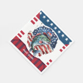 7月4日魚釣り愛好家のための独立記念日 スタンダードランチョンナプキン (角)