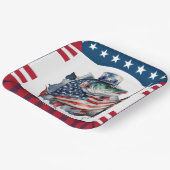 7月4日魚釣り愛好家のための独立記念日 ペーパープレート (傾斜あり)