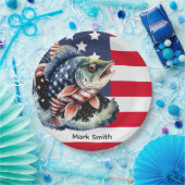 7月4日魚釣り愛好家のための独立記念日 ペーパープレート (パーティー)