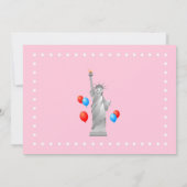 7月4日1日バースデーベビーガールパーティー 招待状 (裏面)