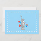 7月4日1日バースデーボーイパーティの招待状 招待状 (裏面)