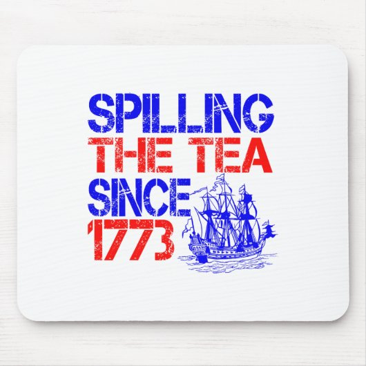7月4日1773年7月4日より茶を淹れる マウスパッド (正面)