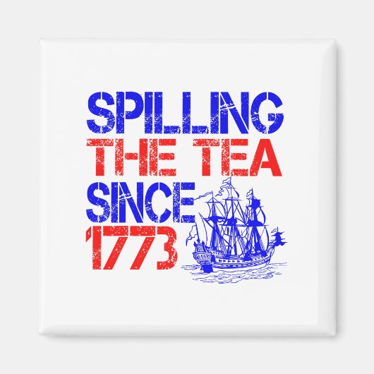 7月4日1773年7月4日より茶を淹れる マグネット (正面)