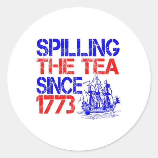 7月4日1773年7月4日より茶を淹れる ラウンドシール (正面)