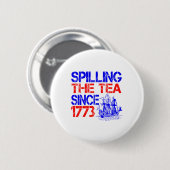 7月4日1773年7月4日より茶を淹れる 缶バッジ (正面&裏面)