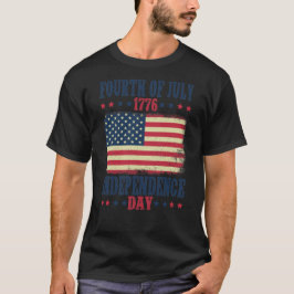 7月4日1776独立記念日USA国旗 Tシャツ