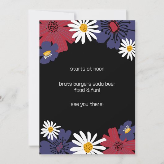 7月4日4thフローラファミリーピクニック招待状 招待状 (裏面)