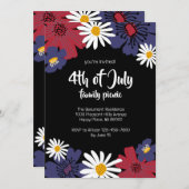 7月4日4thフローラファミリーピクニック招待状 招待状 (正面/裏面)
